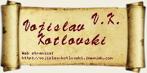 Vojislav Kotlovski vizit kartica
